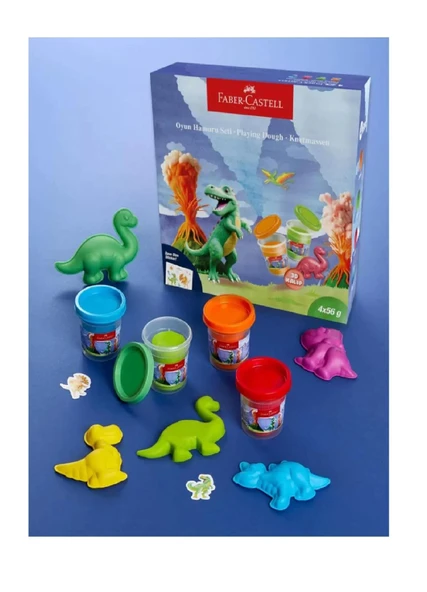 Faber Castell Dino Oyun Hamuru Set - Resim 2