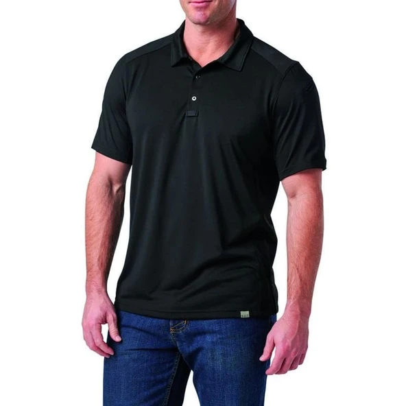 5.11 PARAMOUNT CREST POLO KISA KOL SIYAH TISORT ürün görseli 1