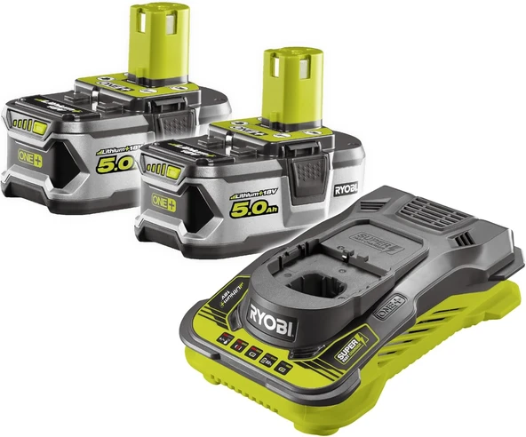 Ryobi RC18150-250 18V 2x5.0Ah Çift Akülü + Şarj Cihazı Seti - 5133004422 ürün görseli 1
