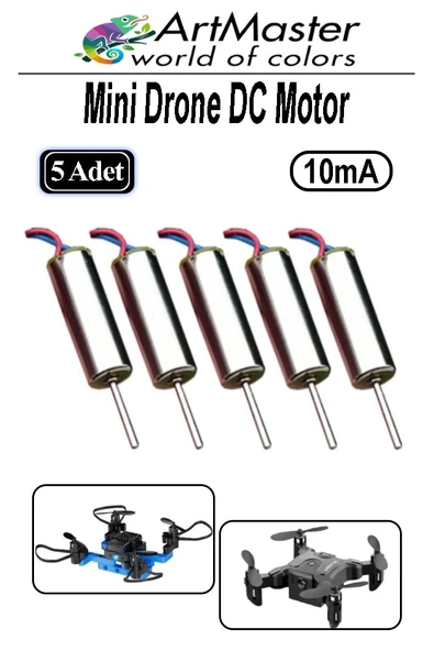 Mini Drone Motoru 5 Adet Çekirdeksiz Yüksek Hızlı Güçlü Deney Dc Dron Motoru Uçak Mini Drone Motoru Okul Helikopter ürün görseli 1