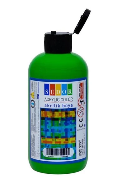 250 gr açık yeşil akrilik boya südor 1 adet ürün görseli 1