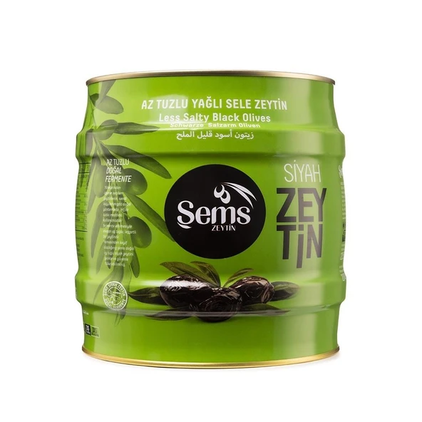 Şems Yağlı Sele Siyah Zeytin 2 Kg  351-380 Kalibre Zeytin ürün görseli 1