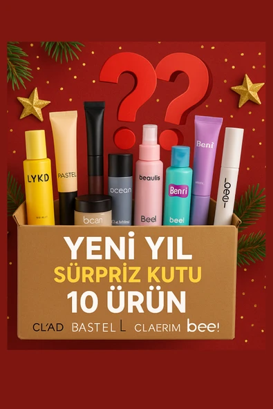 Yeni Yıl Sürpriz Güzellik Kutusu – 10'lu Kozmetik Hediye Seti (Sürpriz İçerik) ürün görseli 1
