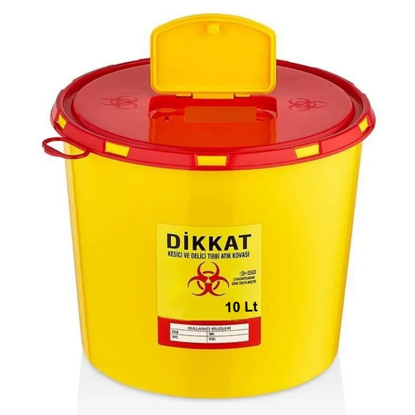 Tıbbi Atık Kovası 10 Litre (TAK3210) -  Güvenli ve Dayanıklı ürün görseli 1