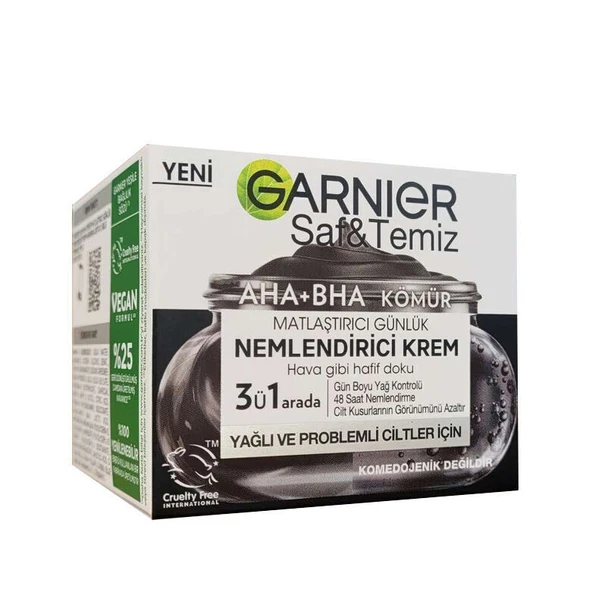 Garnier Saf ve Temiz AHA BHA Kömür Nemlendirici Krem 50 ml ürün görseli 1