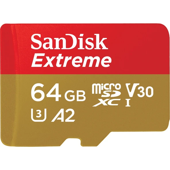 SanDisk Extreme SDSQXAH-064G-GN6GN 64 GB Micro SD Hafıza Kartı ürün görseli 1