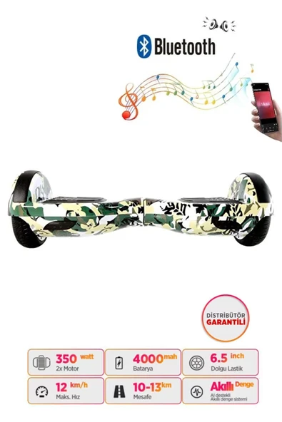 Citymate Hoverboard Elektrikli Kaykay Scooter Bluetooth Hoparlörlü 6.5 inch D07 ürün görseli 1