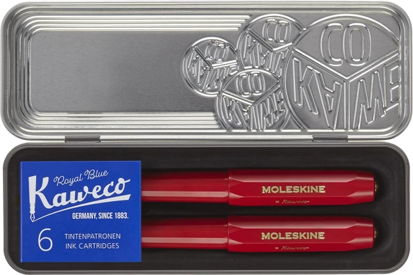 Moleskine X Kaweco Dolma Kalem Ve Tükenmez Kalem Seti Kırmzı ürün görseli 1