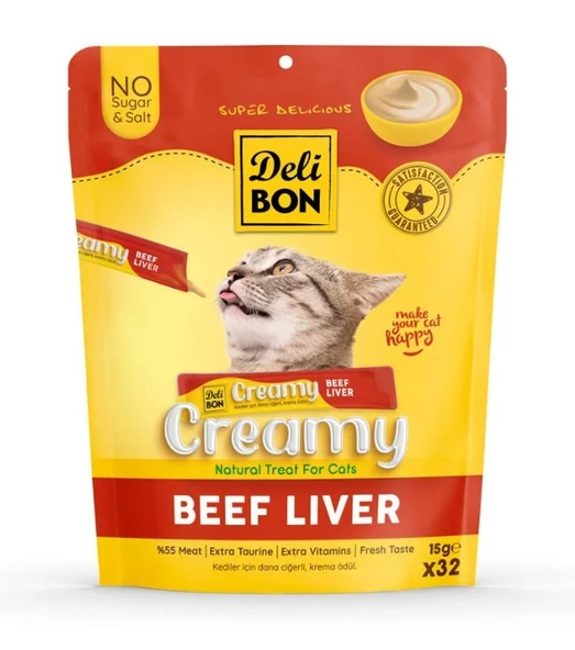 Delibon Dana Ciğerli Krema Kedi Ödülü 15 Gr 32 Li ürün görseli 1