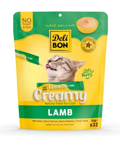 Delibon Kuzulu Krema Kedi Ödülü 15 Gr 32 Li ürün görseli 1