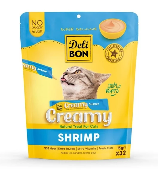 Delibon Karidesli Krema Kedi Ödülü 15 Gr 32 Li ürün görseli 1