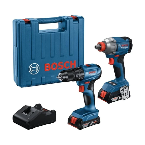 Bosch Profesyonel GDX 18V-285 + GSB 185-Li 2X2 Ah Elektrikli El Aletleri Seti 06019N2124 ürün görseli 1