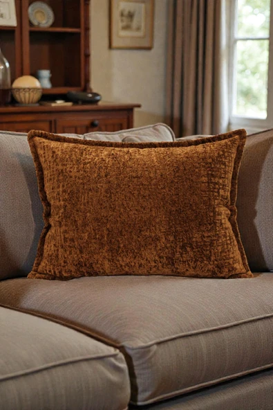 VISIONARIO Kırlent İthal Kadife Kumaş - 35x50cm Yumuşak Dokulu Dekoratif Özel Tasarım Kırlent Kılıfı - S06 ürün görseli 1