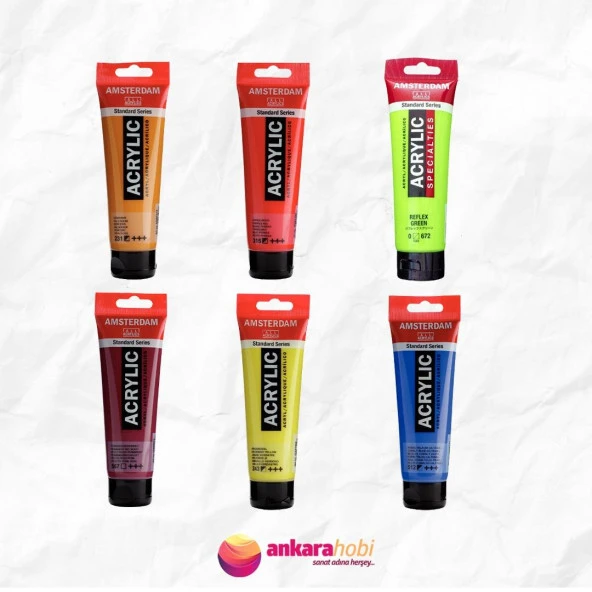 Amsterdam Akrilik Boya 120ml 6'LI SET ürün görseli 1