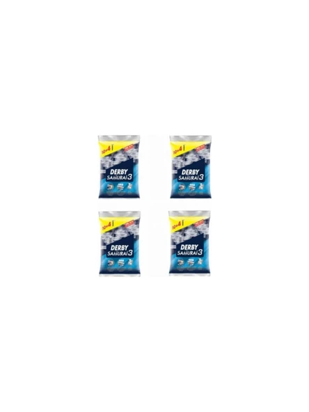 Derby Samurai 3 Tıraş Bıçağı 10+4 Poşet X 4 Paket ürün görseli 1