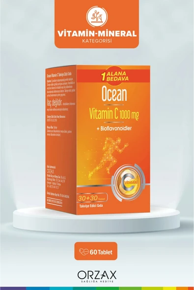 OCEAN VITAMIN C 1000 MG 30 TB 1 ALANA 1 BEDAVA ürün görseli 1