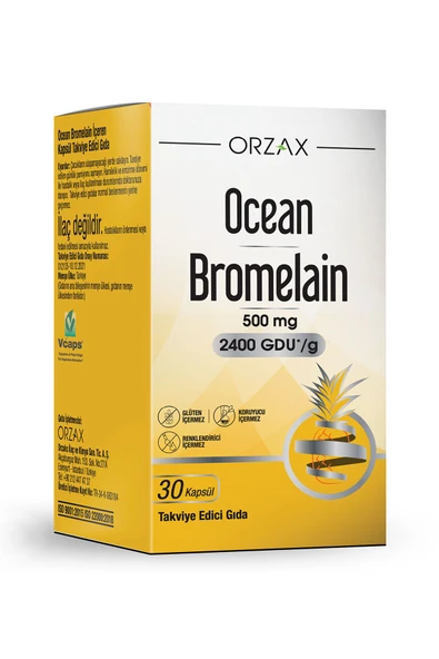 OCEAN BROMELAIN 500 MG 30 KAPSUL ürün görseli 1