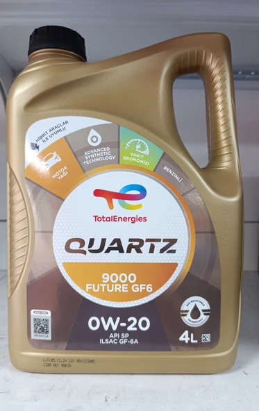TOTAL QUARTZ 9000 FUTURE GF6 0W-20 4 LT MOTOR YAĞI ürün görseli 1