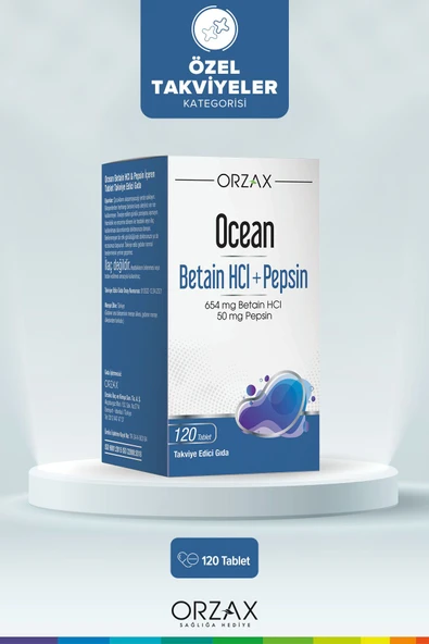 OCEAN BETAIN HCL+PEPSIN 120 TB ürün görseli 1
