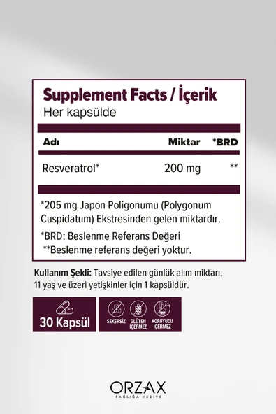 OCEAN RESVERATROL 200 MG 30 CAP - Resim 2