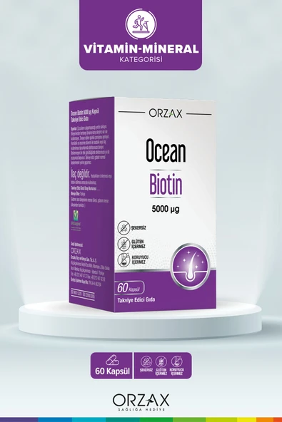 OCEAN BIOTIN 5000 MCG 60 CAP. ürün görseli 1