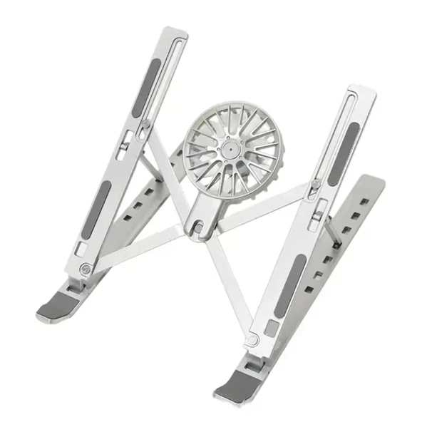 ShopyTech Fanlı Katlanır Laptop Notebook Standı  7 Kademeli Yükseklik Alüminyum Alaşım 16¨ inc Uyumlu ürün görseli 1