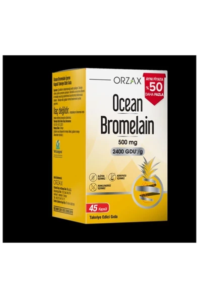 OCEAN BROMELAIN 500 MG 30 KAPSUL %50 DAHA FAZLA ürün görseli 1