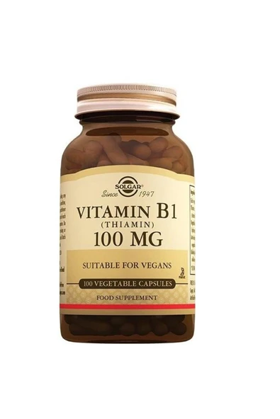 SOLGAR VITAMIN B1 (THIAMIN) 100 MG 100 CAP. ürün görseli 1