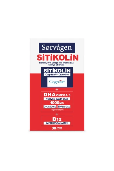 SORVAGEN SITIKOLIN OMEGA3 30 KAPS - Resim 2