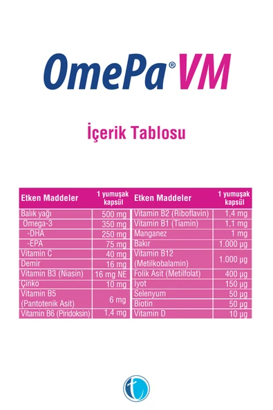 OMEPA VM 30 YUMUSAK KAPSUL - Resim 2
