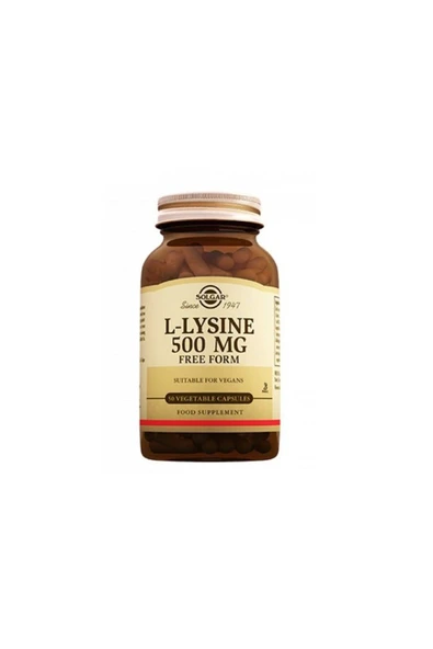 SOLGAR L-LYSINE 500 MG 50 CAP. ürün görseli 1