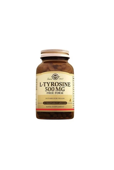 SOLGAR L-TYROSINE 500 MG 50 CAP. ürün görseli 1