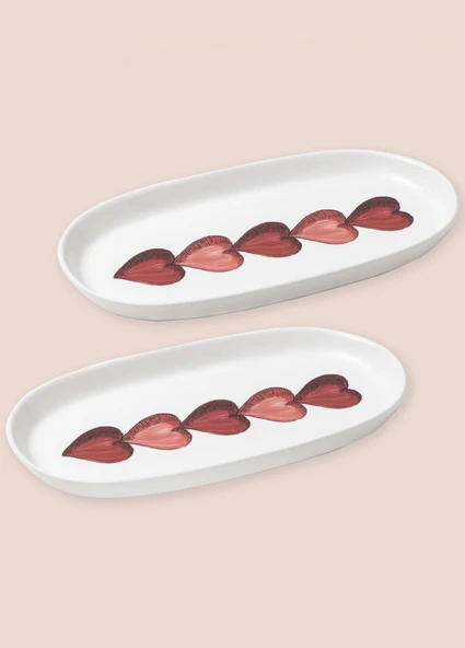 The Mia Luv Oval Servis 2li 29 cm - Resim 2