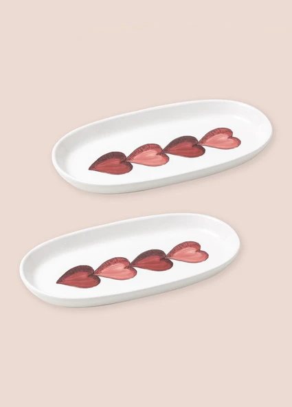 The Mia Luv Oval Servis 2li 26 cm - Resim 2