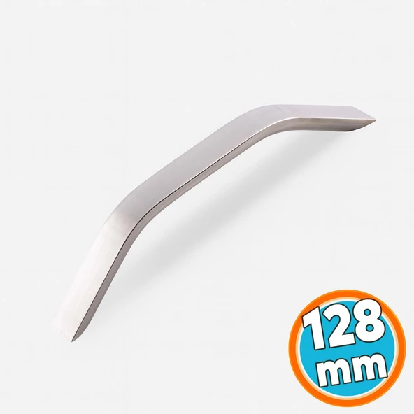 Mobilya Çekmece Mutfak Dolabı Dolap Kapak Kulpları Kulb Kulpu 12.8 cm Metal İnox Kulp 128 mm ürün görseli 1