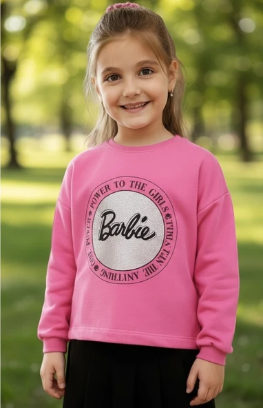 Barbie Kız Çocuk Sweatshirt - Resim 3