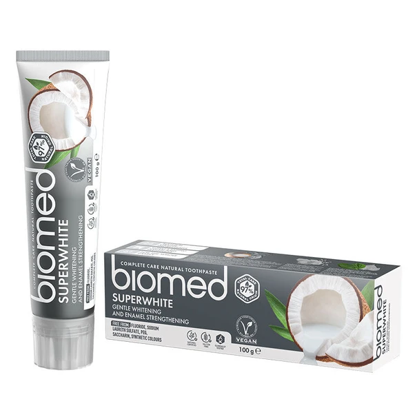 Biomed Superwhite Tam Bakım Sağlayan Doğal Diş Macunu 100 gr ürün görseli 1