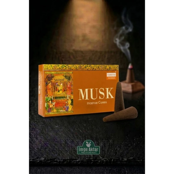 Darshan Misk (Musk) Konik Tütsü (10 Adet) - Mistik ve Topraksı ürün görseli 1