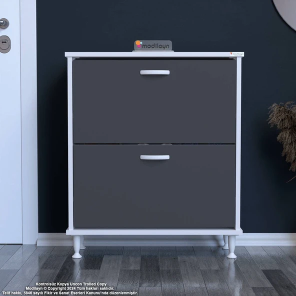 Modilayn UMAY Antre Hol 72x 90x 26 cm’ lik 2 Düşer Kapak 4 Göz Bölmeli Ayakkabılık ürün görseli 1
