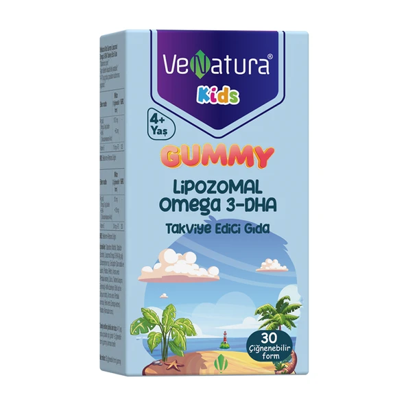VeNatura Kids Gummy Lipozomal Omega-3 DHA Takviye Edici Gıda 30 Çiğnenebilir Form ürün görseli 1