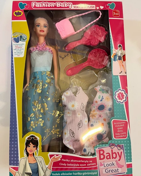 Anlily Oyuncak Bebek 2 Yedek Elbiseli 30 Cm Model Bebek M ürün görseli 1