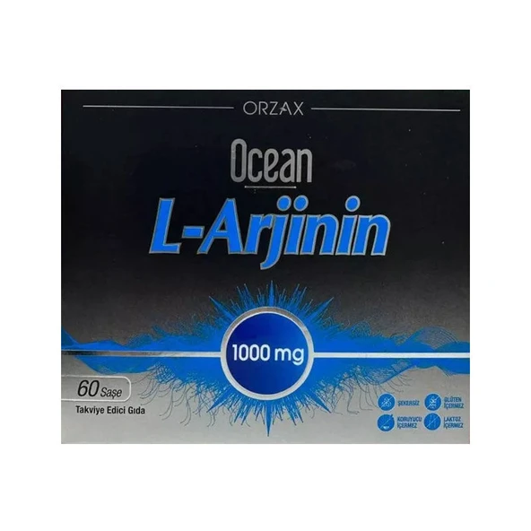 Orzax Ocean L-Arjinin 1000 mg Takviye Edici Gıda 60 Saşe ürün görseli 1