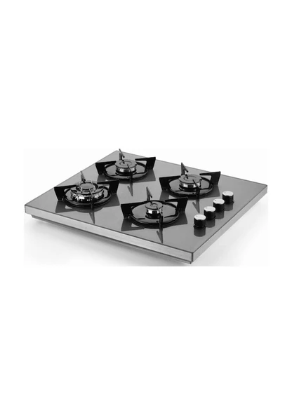 EMİNÇELİK SH 1240 SW GG60Set Üstü Gri Cam Ocak (Wok’ lu) ürün görseli 1