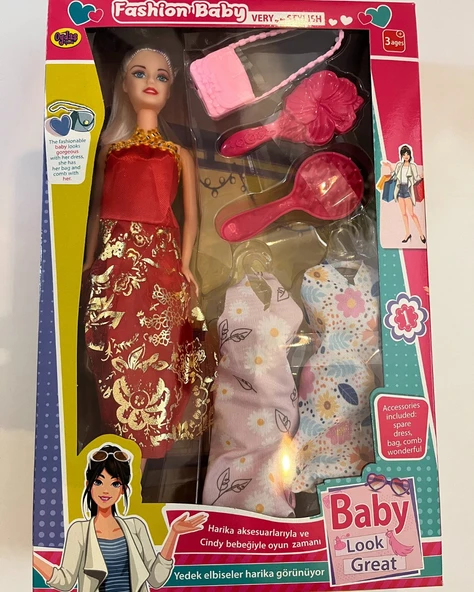 Anlily Oyuncak Bebek 2 Yedek Elbiseli 30 Cm Model Bebek K ürün görseli 1