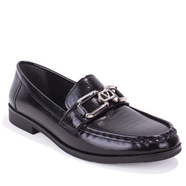 Dagoster DZA07-6826186 Siyah Rugan Günlük Loafer  Kadın Ayakkabı ürün görseli 1