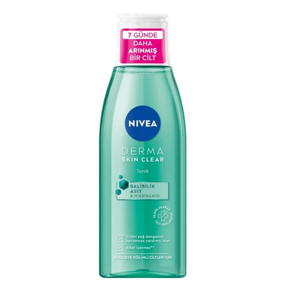 Nivea Derma Skin Clear Salisilik Asit Tonik 200 ml ürün görseli 1