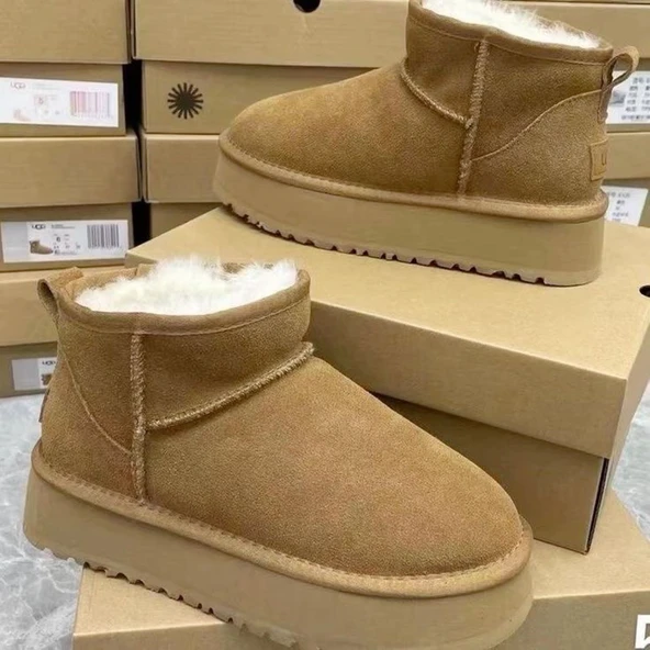 UGG CLASSİC MİNİ BEİGE - Resim 4