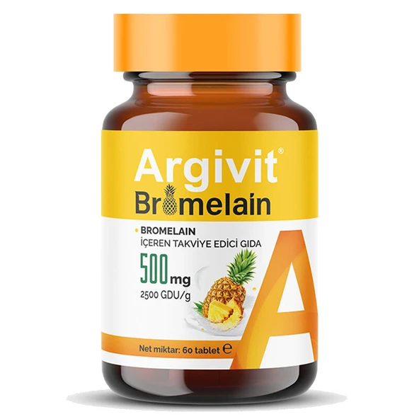Argivit 500 mg Bromelain 60 Tablet ürün görseli 1