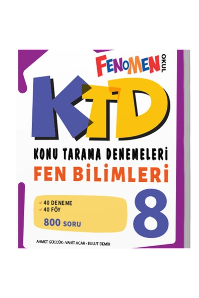 FENOMEN 8 KTD FEN BILIMLERI (40 DENEME) ürün görseli 1