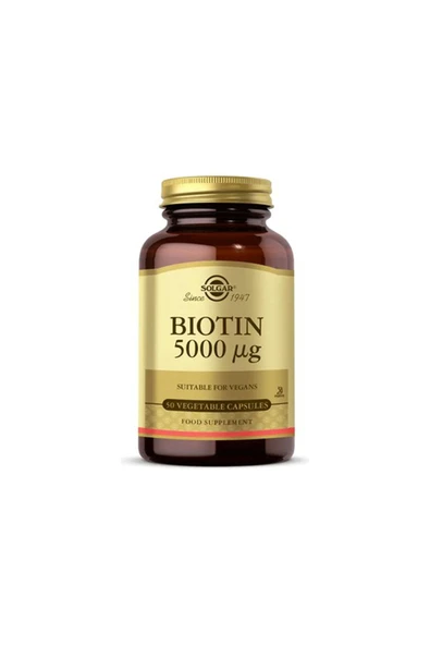 SOLGAR BİOTİN 5000 MCG 50 TABLET ürün görseli 1